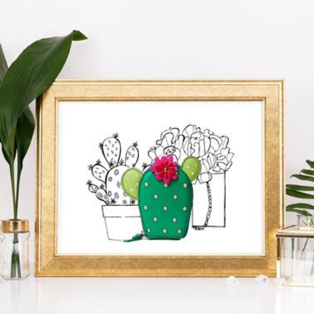 ♤New Kate Spade Horizons Cactus Coin Purse♤